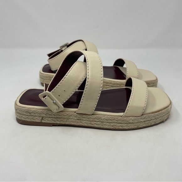 NIB Staud Lara Espadrille Sandal In Cream / Natural - Picture 8 of 14